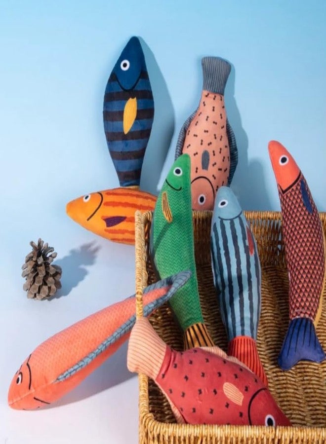 D&C PAWS Catnip Fish Toy for Cats Soft and Durable, Interactive 8 Inch Cat Fish Realistic Plush Toys for Indoor Kitten Exercise Teething Chew Toy for All Breeds (Pack of 1 Pcs, Multicolor) - Image 2